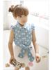 Girls' Spring & Autumn Korean Style Lace Beaded T-Shirt Top