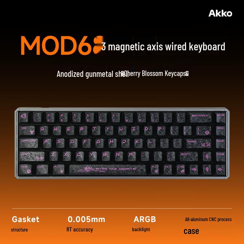 AKKOMOD68 Dichtung Aluminium Kabelgebunden 8K Magnetschalter Gaming-Tastatur