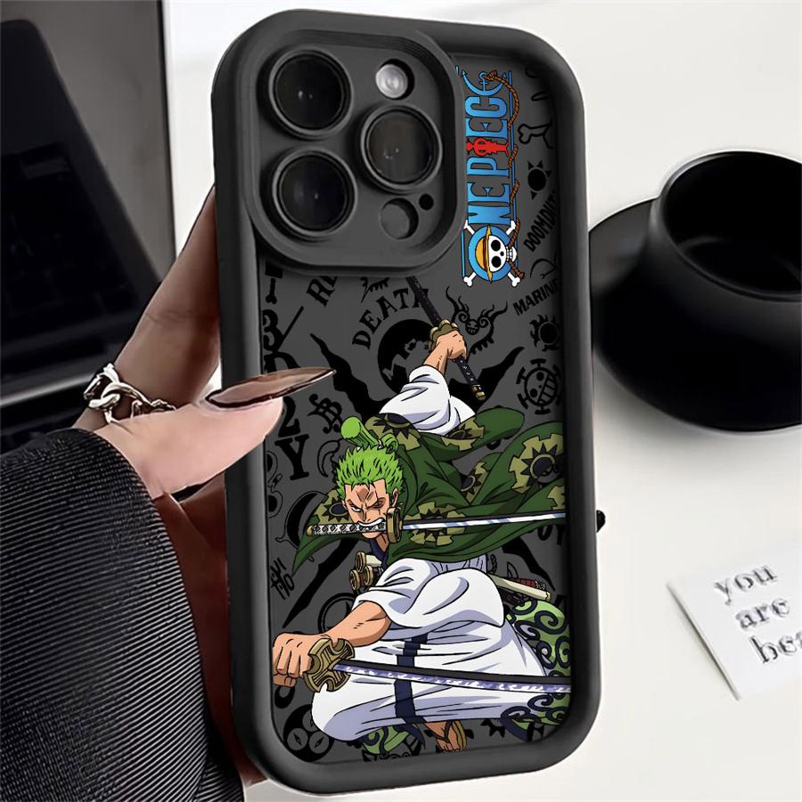 One Piece Cool Luffy And Zoro Soft Shell Phone Case for iPhone 16e 15 16 14 Plus XR 13 12 11 Pro Max 17 Air XS Max