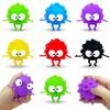YIWUPOWER Novelty 3D Release Stress Elf Silicone Glaring Eyes Scare Cartoon Character Coal Dust Spirit Keychain Venting Ball