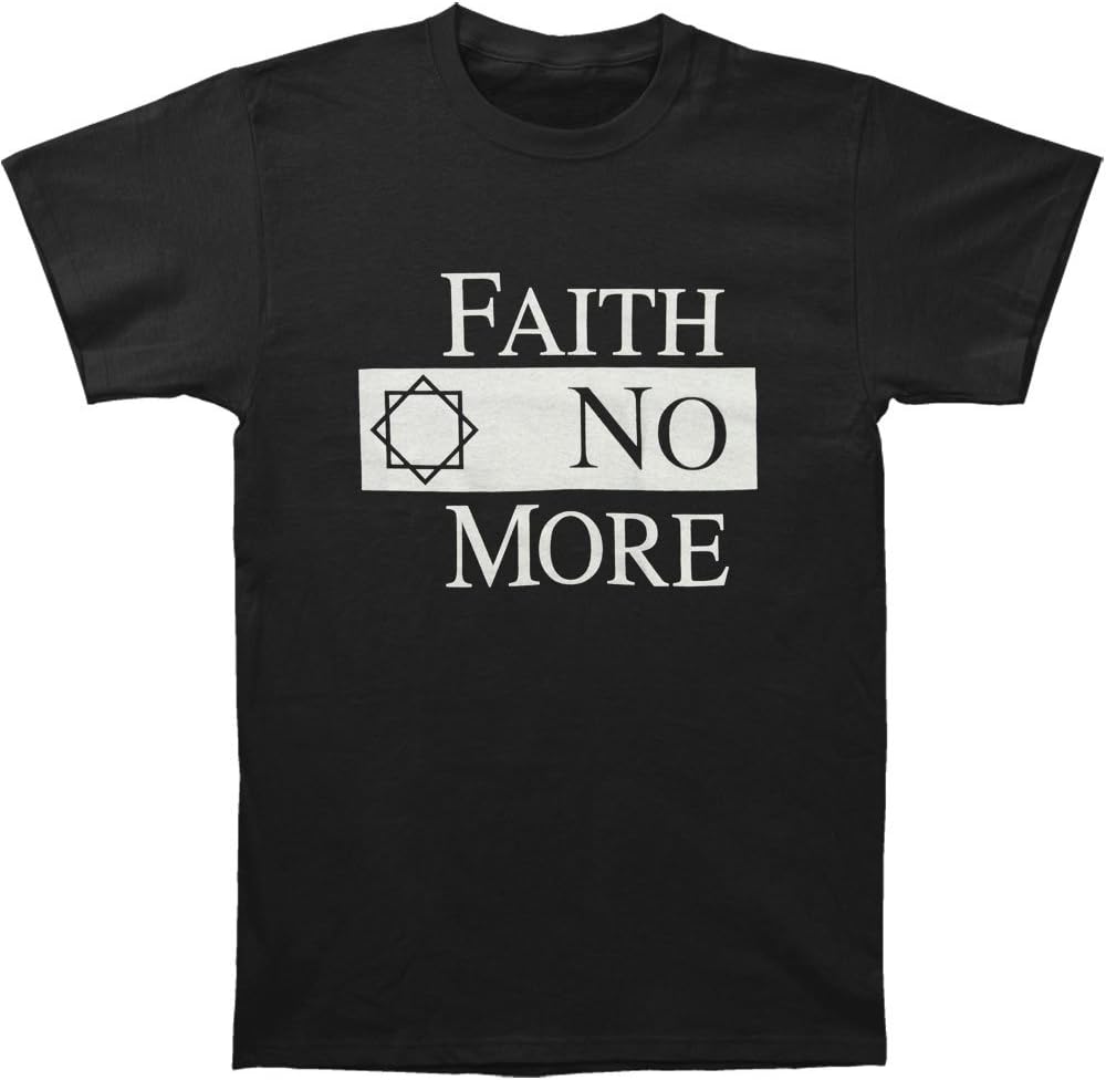 Faith No More Men s Classic Logo Black Slim Fit T-Shirt Black XXXL