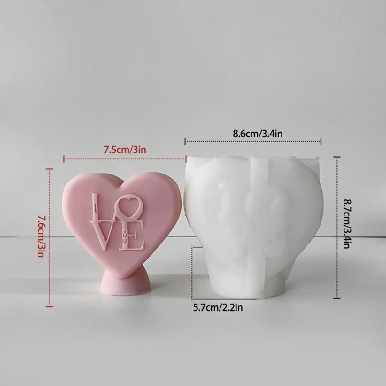 Handmade Candle Making Mold with Love Letter Enbelishment for Home Decorations