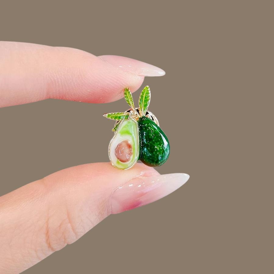 

Japan and Korea cute fruit series brooch trendy personality design sense pin collar pin anti-light buckle cardigan shirt accessories