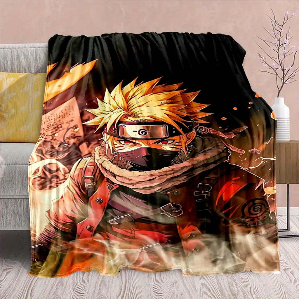Naruto Anime Flanelová deka - Měkká teplá ideální na pohovku, do postele, na kempování, cestování, do kanceláře, domácí dekorace -QJY