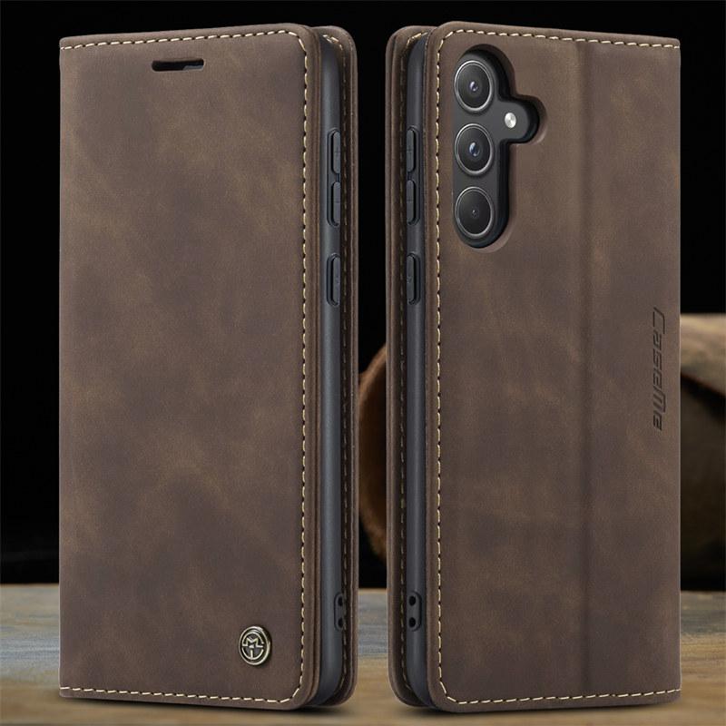 CaseMe Flip Leather Phone Case for Samsung A17 A07 A56 A36 A55 A35 A53 A73 A33 A23 A13 A52 Wallet Card Cover For Galaxy A16 A15 A14 A24 A34 A54 Coque