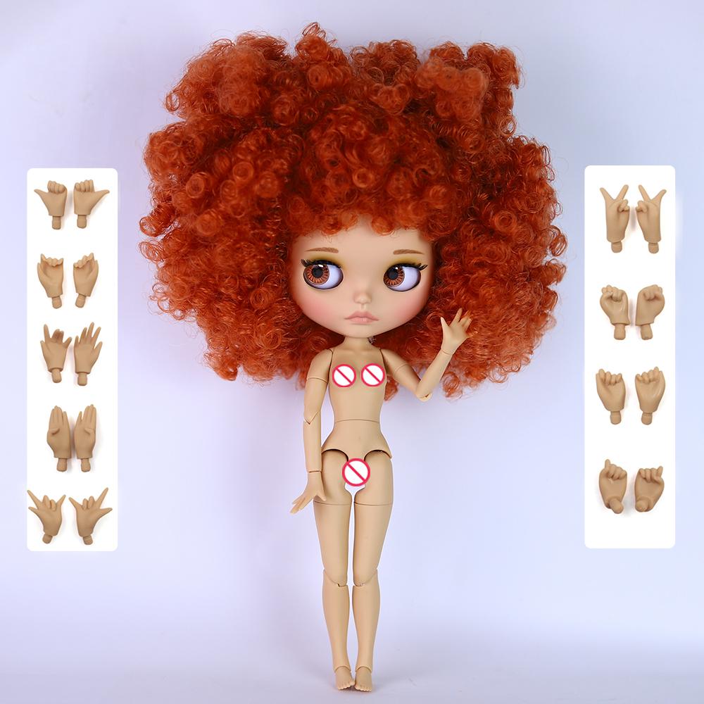 ICY DBS Blyth Doll 1/6 Joint 30cm Brown Skin Matte Face Toothed Mouth Girl Doll BJD Toy Gift