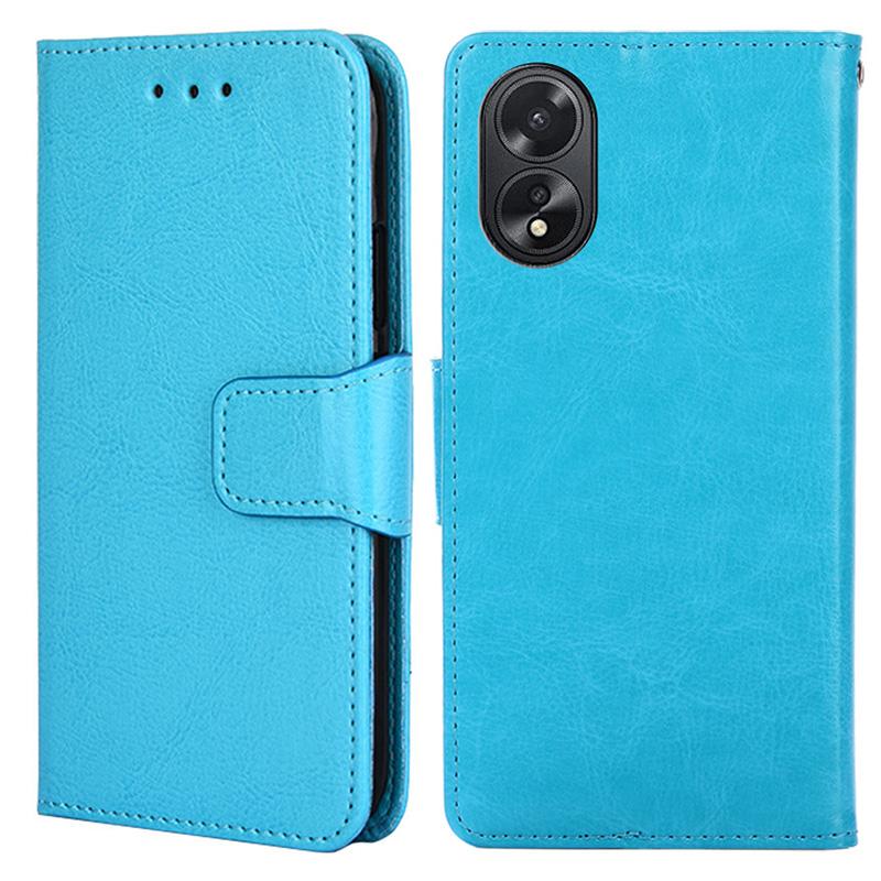 For OPPO A38 4G/A18 4G Case Anti-scratch TPU+PU Leather Wallet Stand Cell Phone Cover