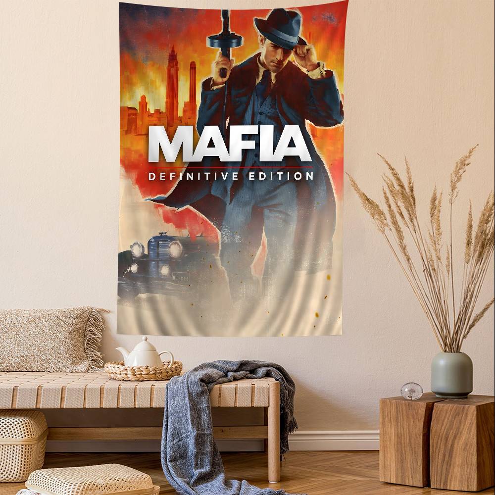 Mafia Definitive Edition Arazzo Anime Vintage Appeso Tarocchi Tappeti da Parete Hippie Arredamento per Stanza e Casa