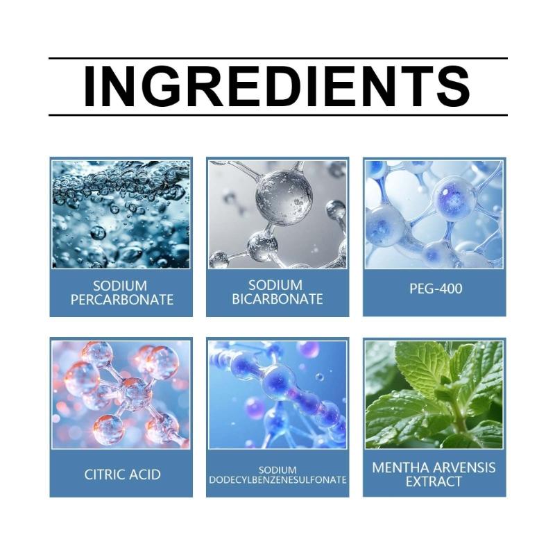 Pastiglie Detergenti per Vasca da Bagno Formula Pulente Rimuove Calcare Macchie Odori Sicuro per Uso Domestico Contenitore in Plastica