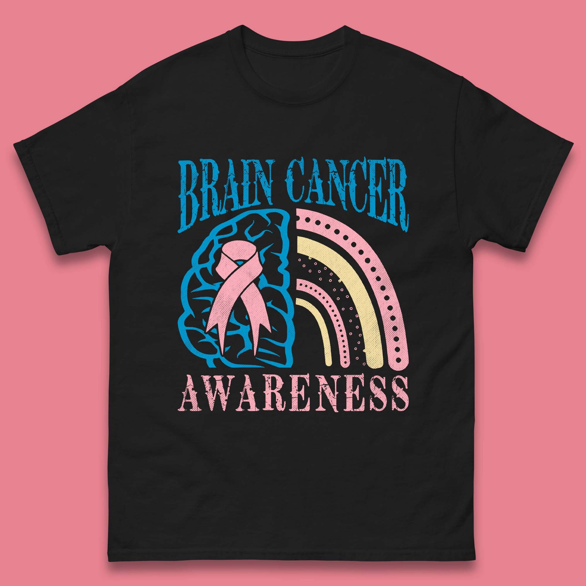 Brain Cancer Awareness Mens T-Shirt Womens Tops Tees M