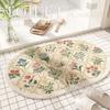 Floor Mat Bathroom Absorbent Mat American Floral Toilet Floor Mat Stain-resistant Door Mat Cashmere Mat