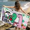 cute funny cartoon art j-Joguman Dinosaur soft Dry Beach Towels Trip Towel swim Summer Holiday Vacation bathing Pool Camp Gift