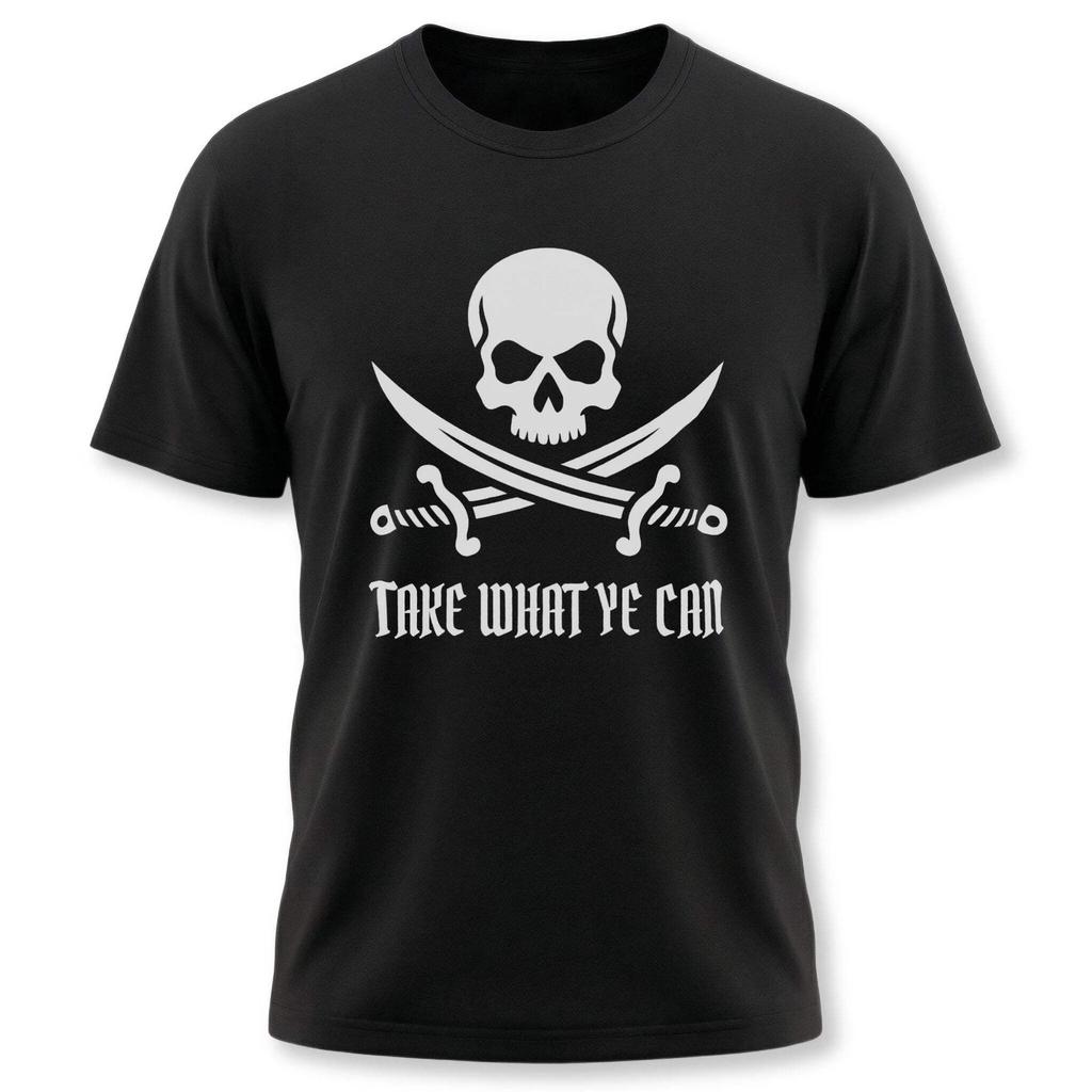 Jolly Roger Skull & Swords Pirate Graphic T-Shirt | Take What Ye Can Tee