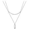 Double Smile Necklace Women'S Fashion Versatile Ins Style Geometric Pendant Stacked Necklace Premium Durable Quality