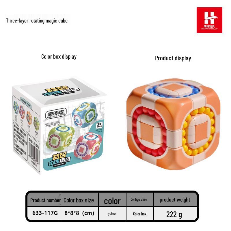 Multifunctional Educational Spinning Cube Toy for Kids