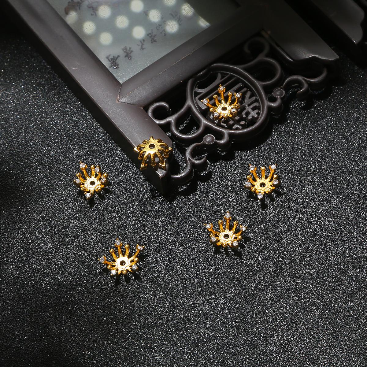 

5x10 мм медные полые цветочные бусины колпачки торцевые заглушки соединители для самостоятельного изготовления ювелирных изделий 5x10mm