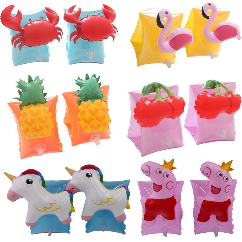 Kids Portable Cute Cartoon Shape Inflatable Swimming Arm Ring Sleeve