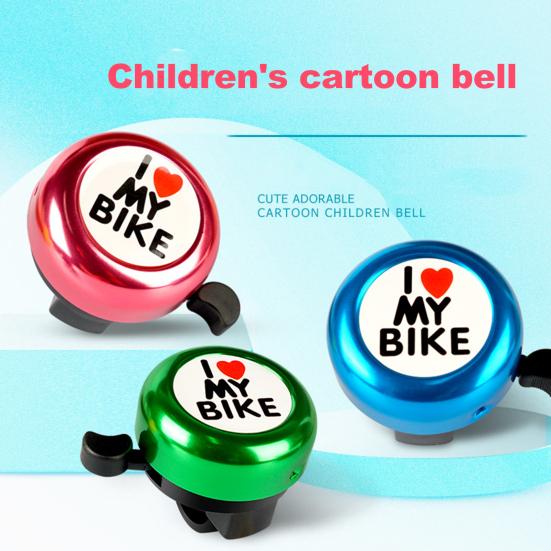 Children Bicycle Bell Loud Sound Letter Print Easy Installation High Decibel Cute Appearance