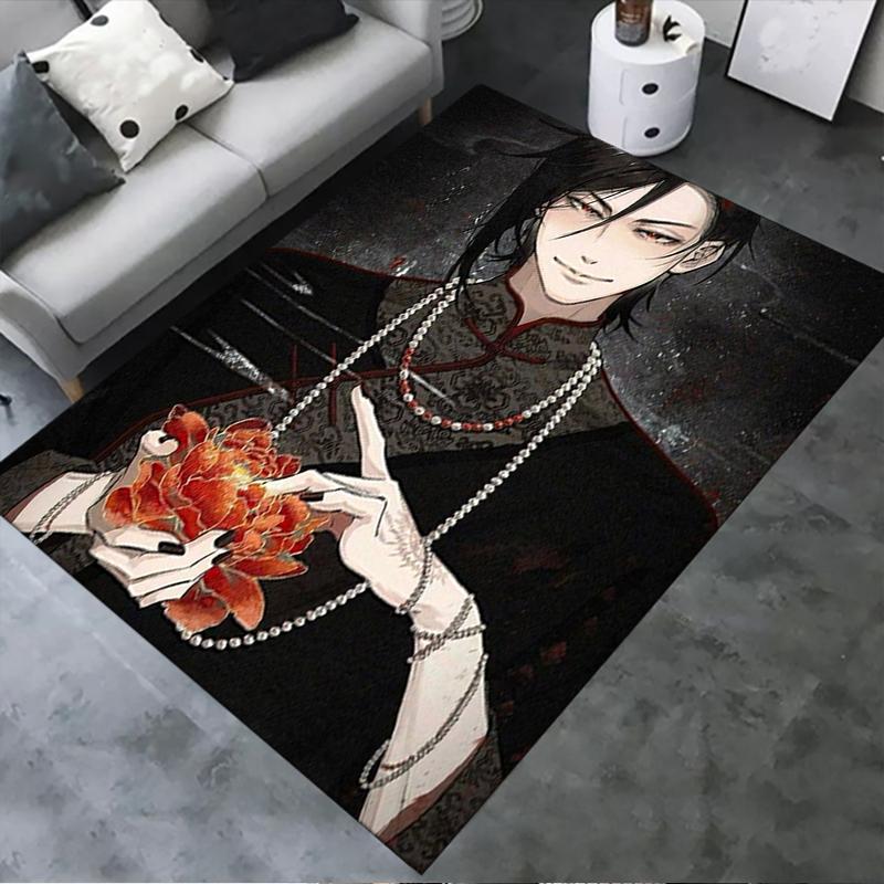 2025 New Black Butler Carpet Rug for Living Room Bedroom Home Sofa Decoration,Kids Play Non-slip Floor Mat 08