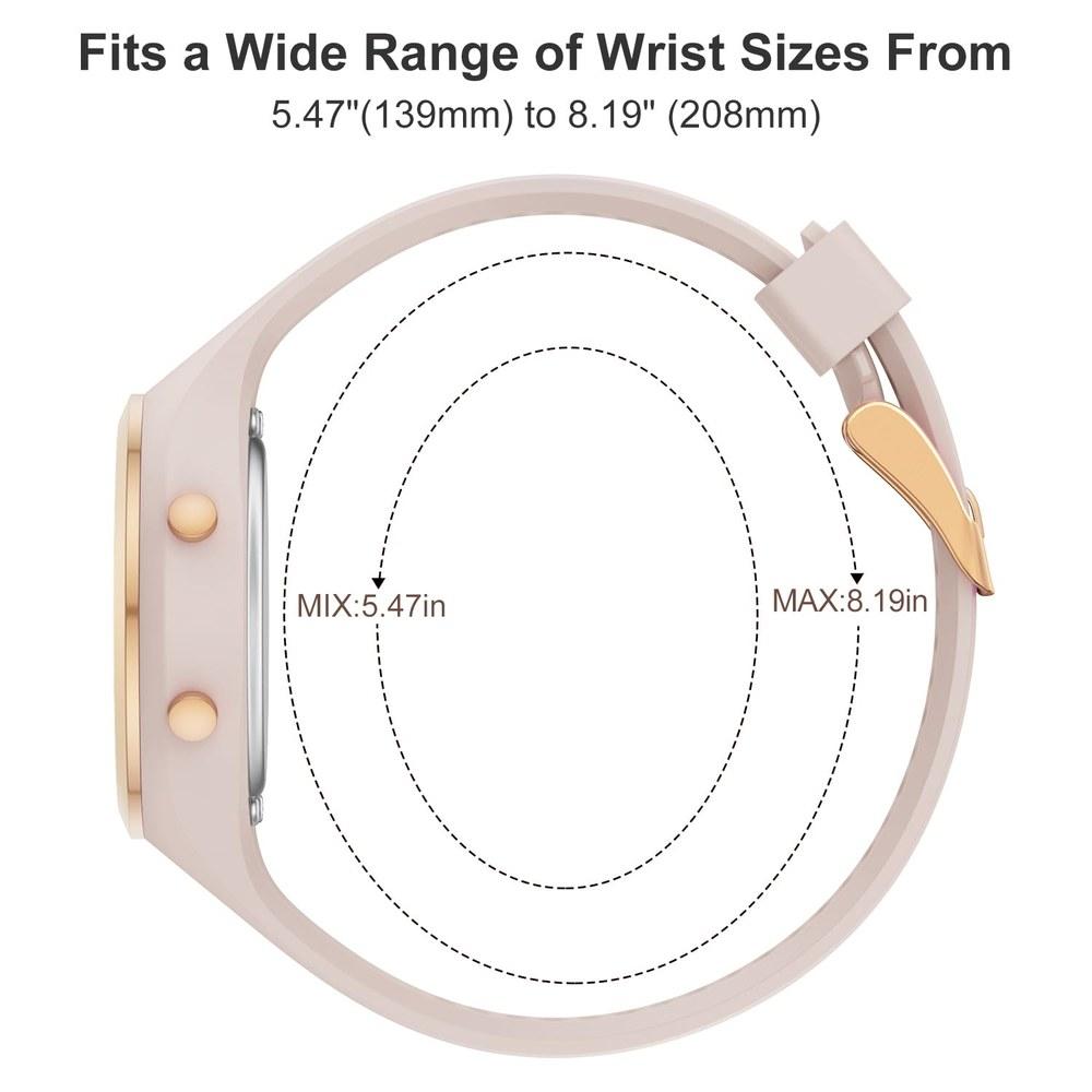 GOLDEN HOUR Waterproof Sports Ladies Digital Chronograph Watch Silicone Strap Rose Gold Starlight Milk White Modern