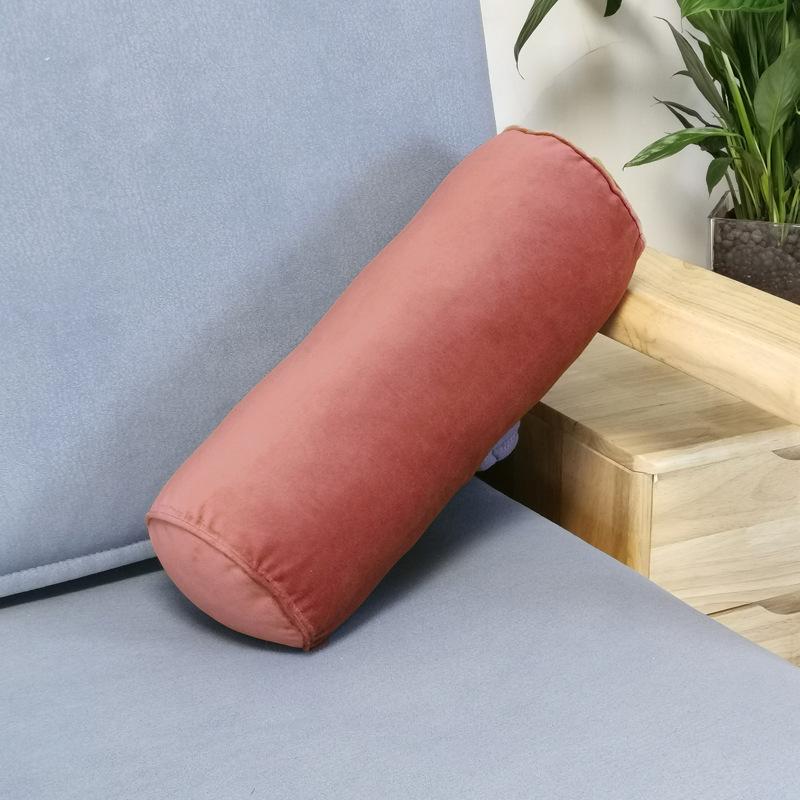 

Однотонная многофункциональная круглая подушка: Длинная, съемная, моющаяся спинка для дивана, офиса или кровати 15*15*40cm Cover Only