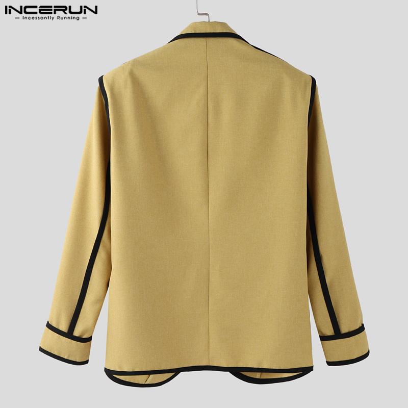 INCERUN 2PCS Men Thin Open Front Blazer Long Suit Pants Two Piece Suit Casual Outfits Sets