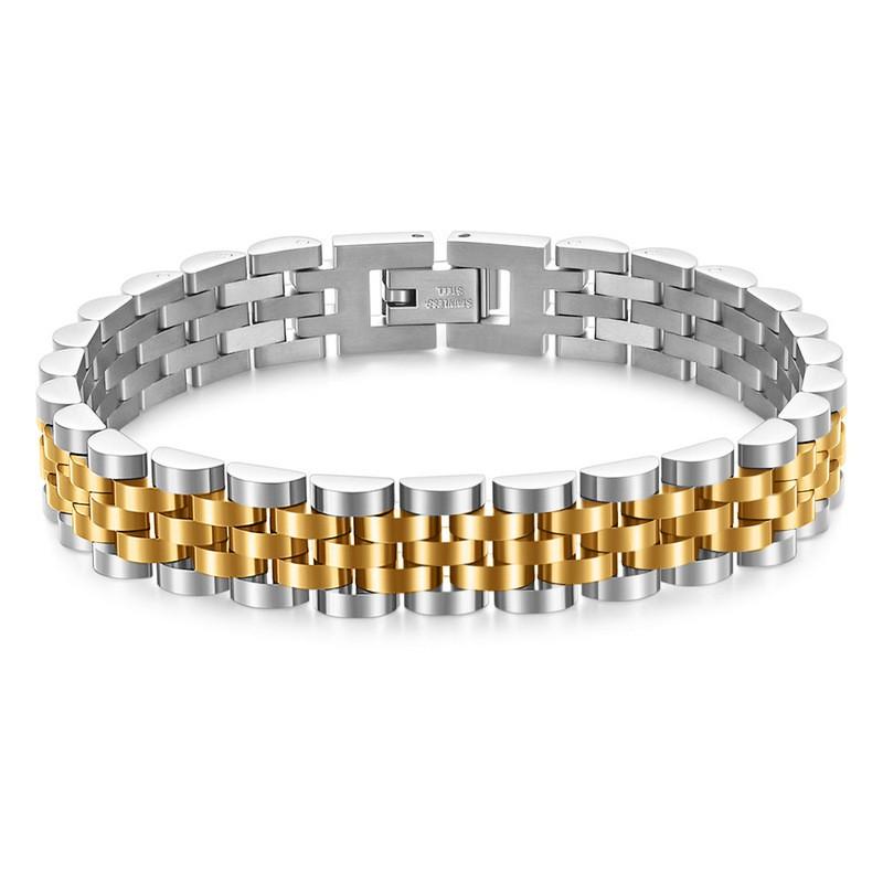 Stainless Steel Adjustable Bracelet 10mm Mens Fashion Geometric Design Wristband Daily Wear Outdoor Activities