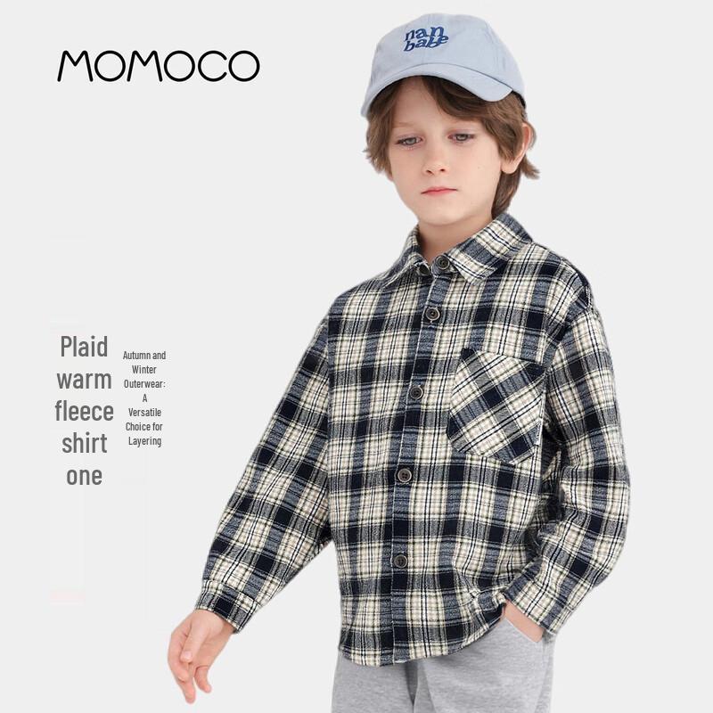 MOMOCO Boys  Winter Plaid Shirt 110