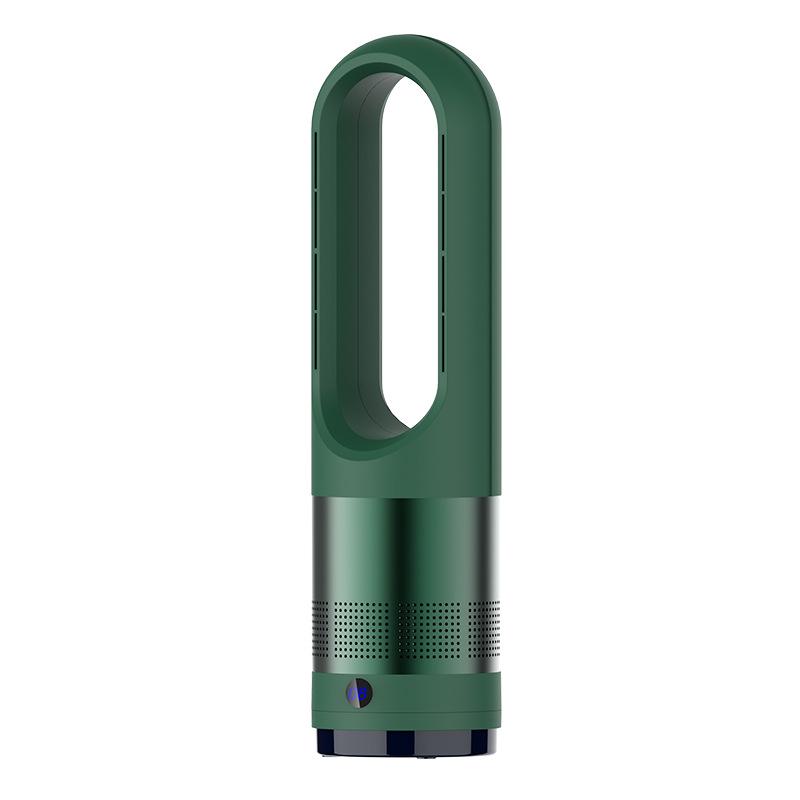 Leafless Electric Fan & Heater with Remote, Silent & Energy Efficient, Floor/Desktop Model 018JR.