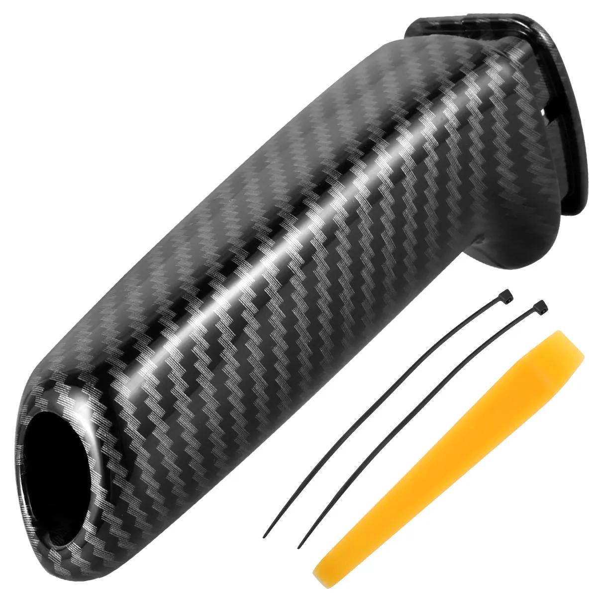 

Чехол на ручку ручного тормоза автомобиля, совместимый с F20/F22/F30/E90, декоративная накладка на ручку парковки из углеродного волокна ABS, устойчивая к царапинам чёрный