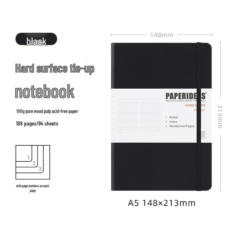 

Блокнот PAPERIDEAS A5 в твердій обкладинці з ПУ шкіри в клітинку Blank Pages