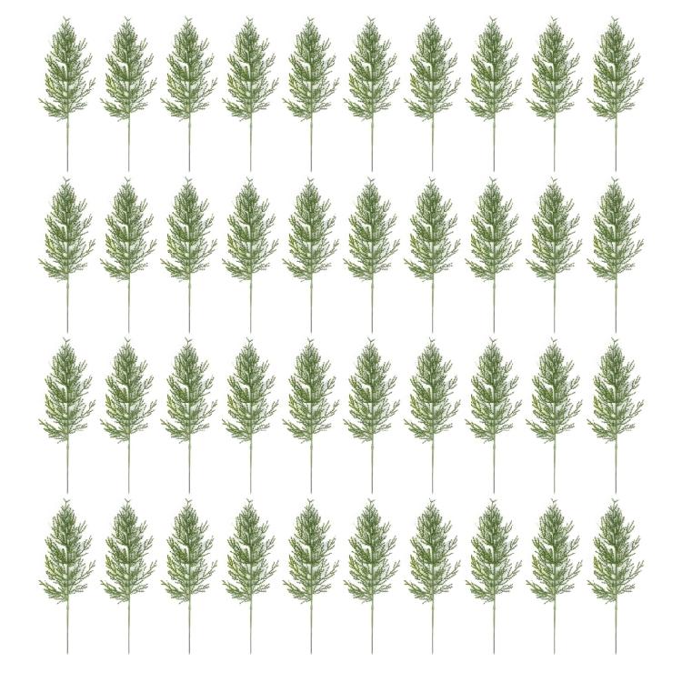 Pack of 40 Artificial Festive Tree Shoot Faux Pine Limb Stem Christmas Tree 1