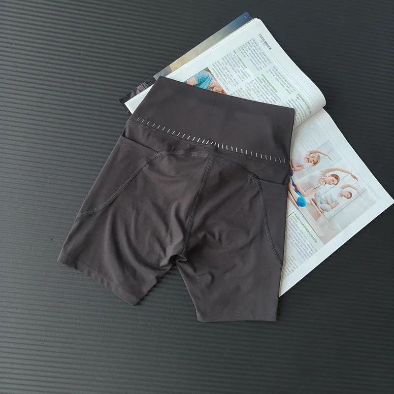 Women Yoga Shorts High Waist Elastic Breathable Lightweight Quick Dry Seamless for Running Cycling Gym Yoga Comfort Fit