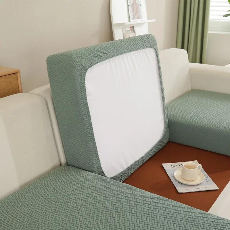 Thick Jacquard Sofa Seat Cushion Cover Funiture Protector Stretch Couch Covers ForLiving Room Removable Seat Slipcover Kids Pets