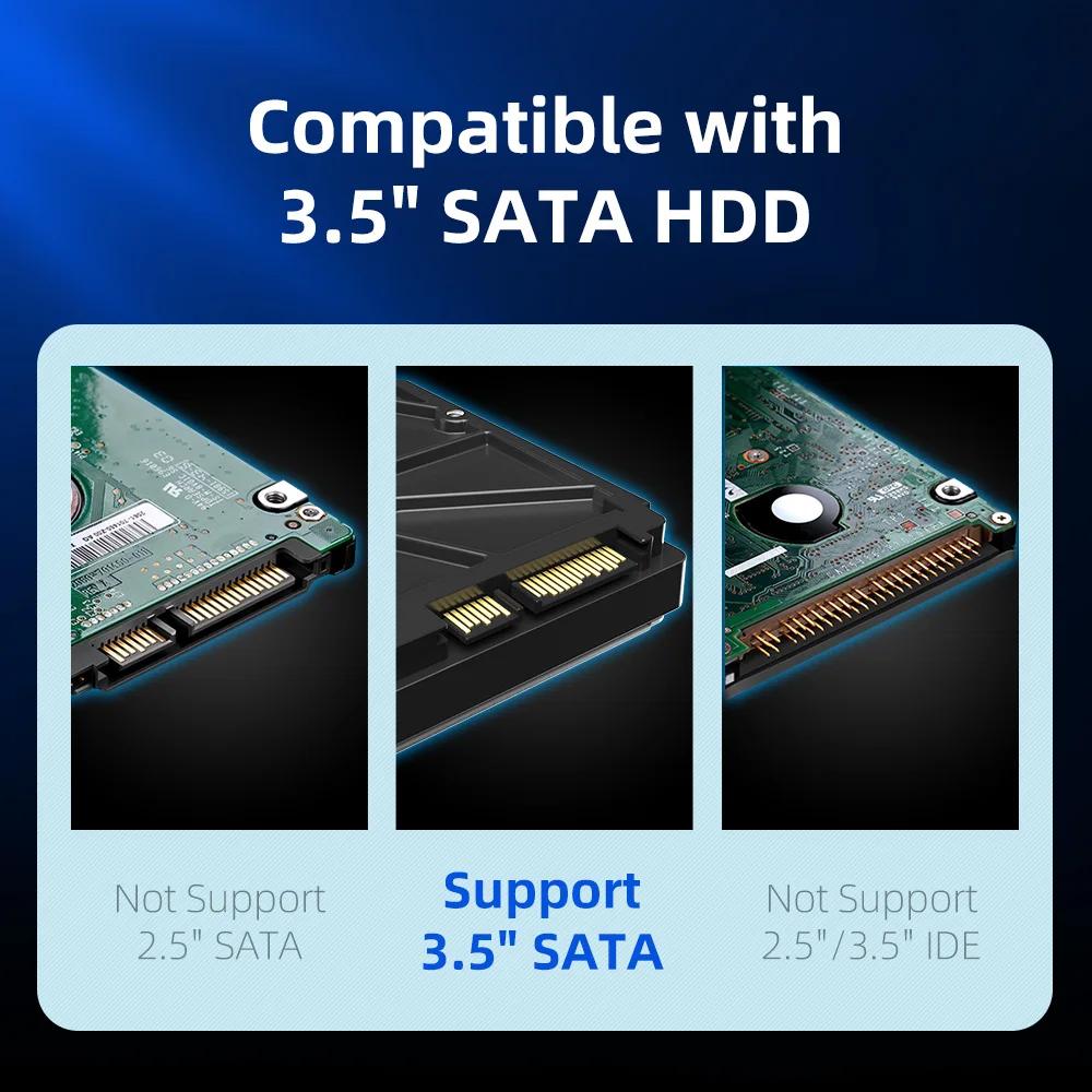MAIWO 4 Bay Mini SAS to 3.5 inch SATA HDD Enclosure with SFF-8088 Port Type-C Hard Drive Storage Cabinet Support 7 RAID Modes