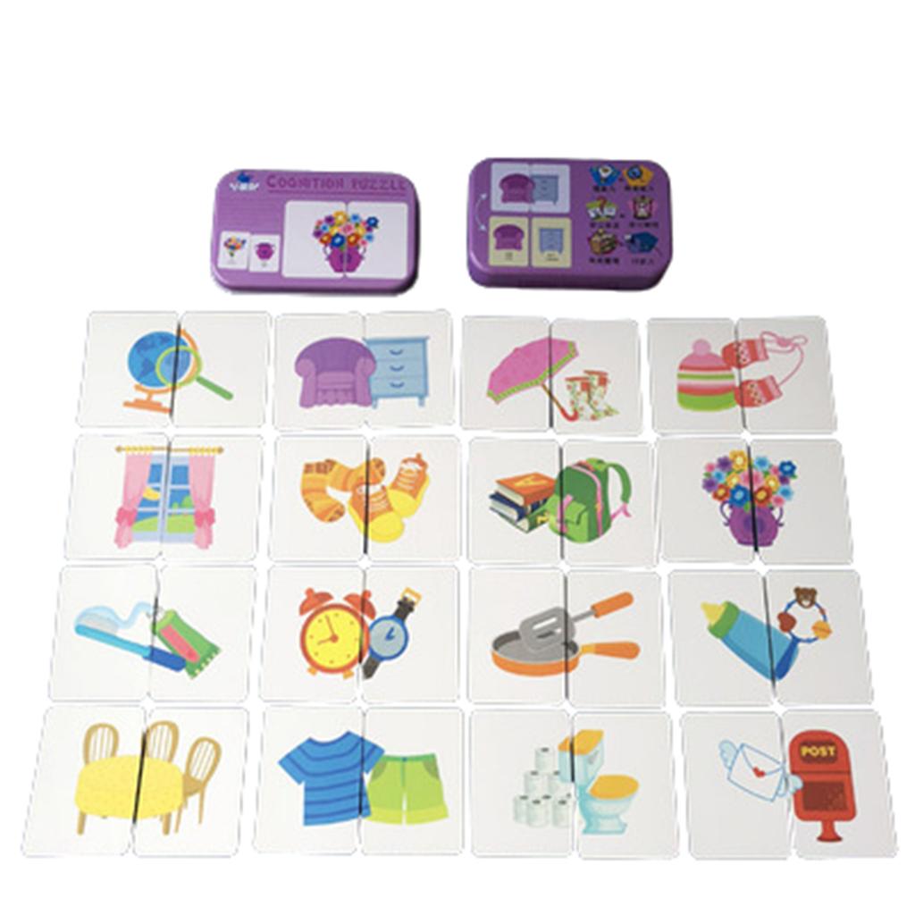 Lovely Infants Puzzle Matching Paper Card Toy Funny Pairing Jigsaw Board For Kindergarten