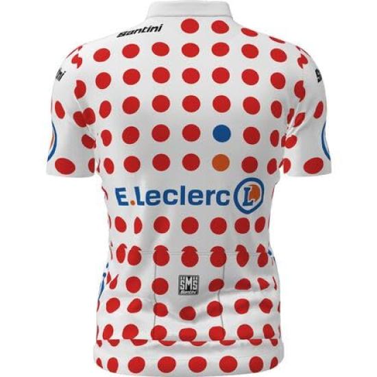 Santini Tour de France 24 Fanline KOM Jersey, Men's, White/Red