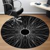 1 alfombra de silla con patrón abstracto para oficina, alfombra de oficina redonda antideslizante duradera de gran tamaño, adecuada para la oficina