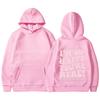 I'M So Happy You'Re Here European And American New Fashion Letter Print Hooded Back Collar Plush Sweater For Women