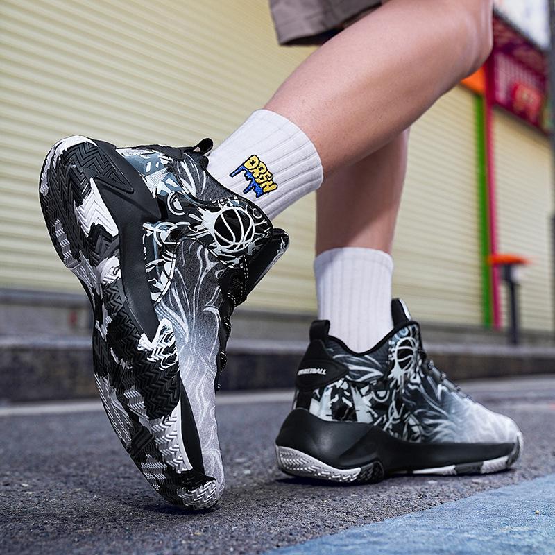 2025 Extra Stora Basketbollskor för Stora Fötter - Trendiga Sneakers för Ungdomstävling & Träning