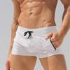 Hot-Selling New Style Men's Quick-Drying Square Leg Swim Trunks with Side Pocket