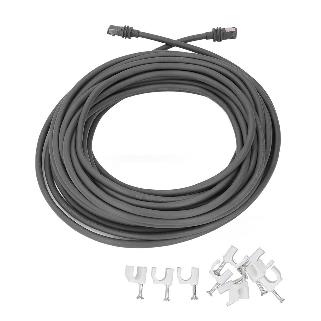 Rectangular Satellite Replacement Cable for V3 30FT 9.14m Outdoor Waterproof Internet Supplies with 10 Cable Retainers