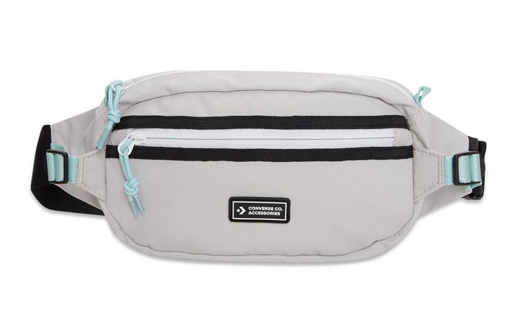 Converse Polyester Shoulder Bag, Crossbody Bag, Fanny Pack Regular Unisex Silver 10022098-050