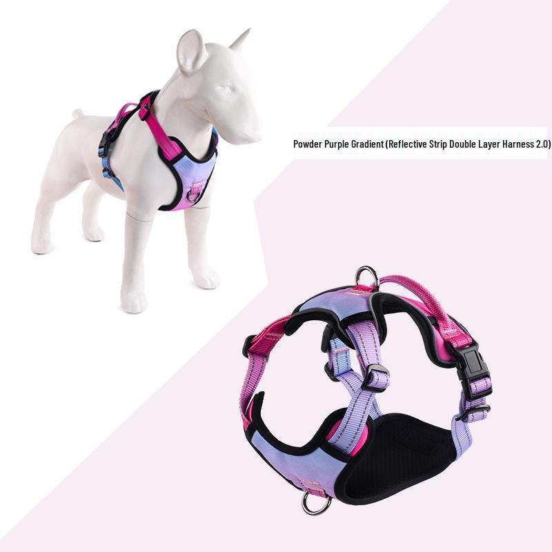 Reflective Pet Dog Harness and Leash for Medium to Large Dogs - Anti-Shock Design