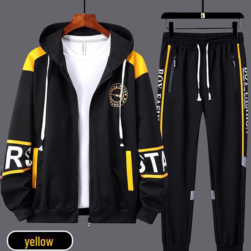 2024 Men's Trendy Autumn Sweater Suit: Youthful High School Style