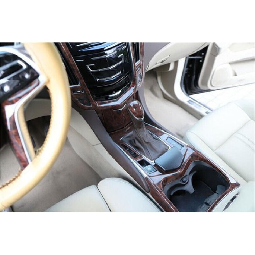 Car Central Console Gear Shift Strip Cover For Cadillac SRX 2010-2016 Wood Grain