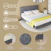 Modern soft bed, soft headboard, 160*200CM, gray, bedroom furniture, low box bed frame does not include gas rod, does not include mattress.