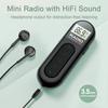 Portable Mini FM Radio Clip Design Clear Signal Low Distortion LCD Display Rechargeable High Sensitivity Mini Radio