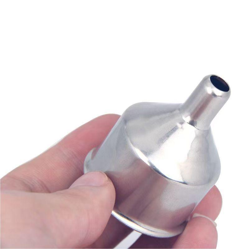 Stainless Steel Funnel, 30ml Shot Glass, & 70ml Rolled Rim Wine Glass Set