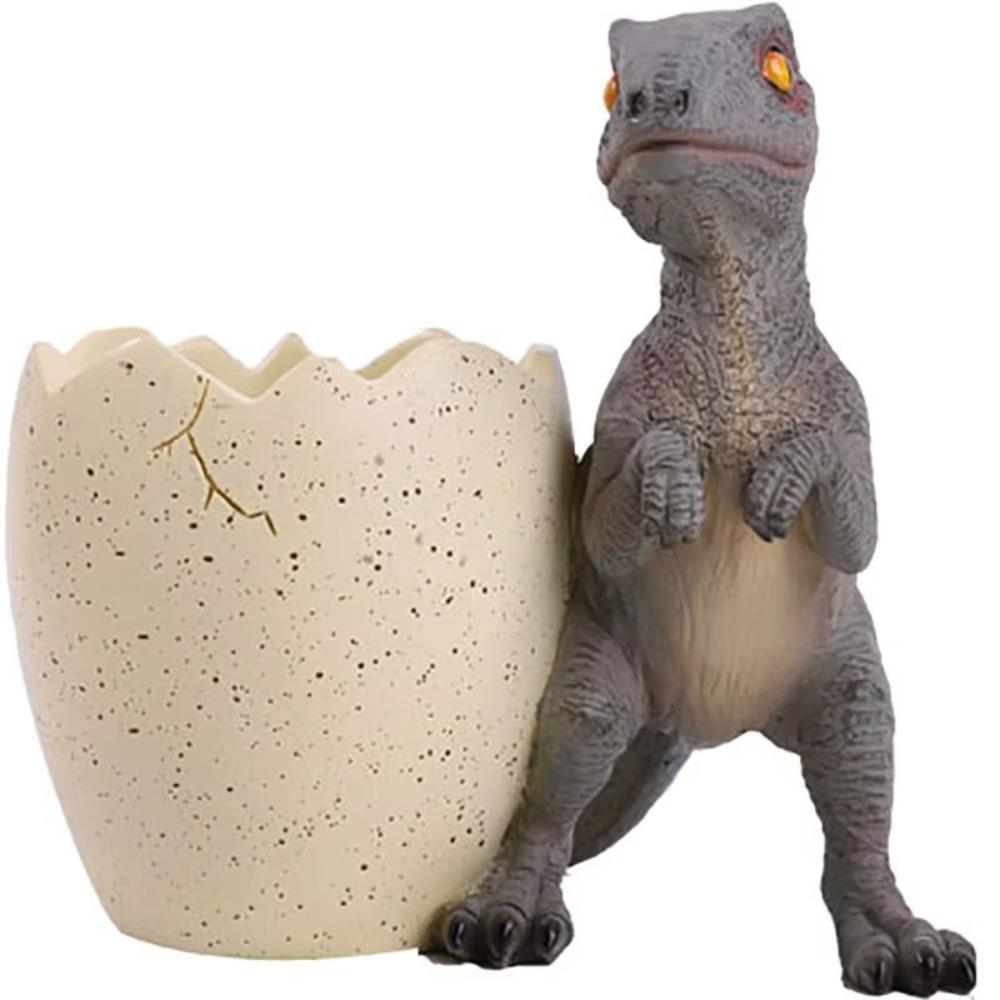 Egg Shape Dinosaur Egg Pencil Holder Large Capacity Dinosaur Desk Organizers  Kids Gift серый